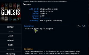 genesis 5.0.1 addon update