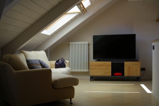 FireTV Downloader APK interface on a TV screen