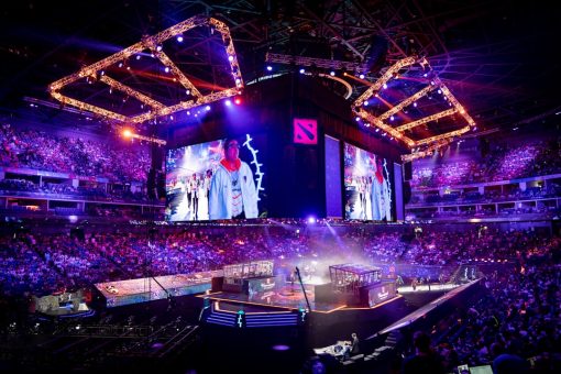 Live stream Olympics setup with fans and athletes