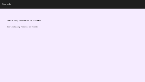 User installing Torrentio on Stremio