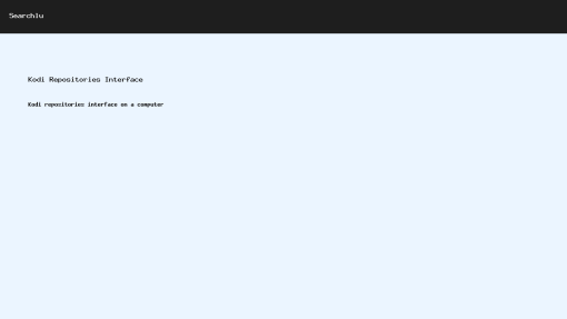 Kodi repositories interface on a computer