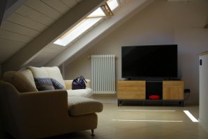 FireTV Downloader APK interface on a TV screen